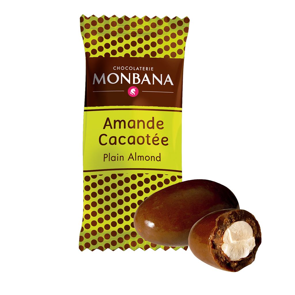 Almendra recubierta de cacao. (1000 ud)
