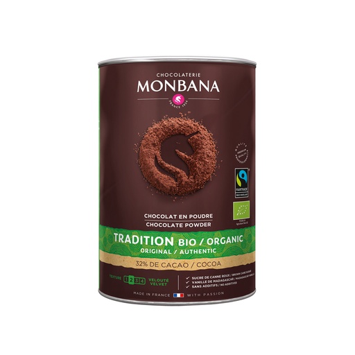 [121M1488] Chocolate en polvo ''Comercio equitable''. Bote 1kg